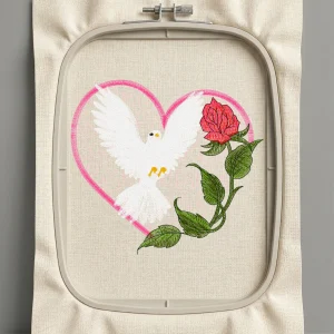 Дизайн машинной вышивки. Любовь (Размер 96x87мм). Форматы: DST PES JEF VP3 EXP XXX . Стежков: 15741