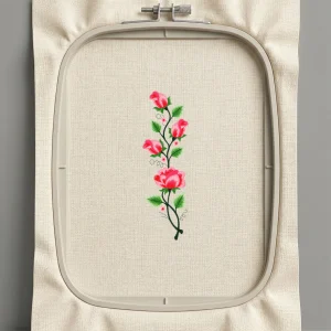 Дизайн машинной вышивки. Роза (Размер 54x178мм). Форматы: DST PES JEF VP3 EXP XXX . Стежков: 14438