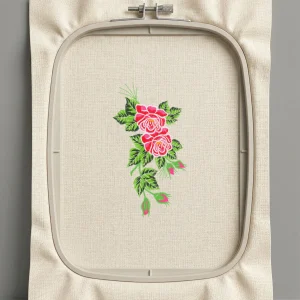 Дизайн машинной вышивки. Роза (Размер 97x176мм). Форматы: DST PES JEF VP3 EXP XXX . Стежков: 22468