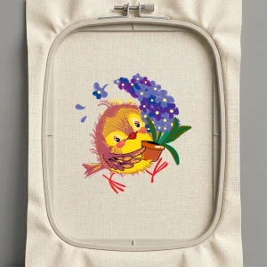 Дизайн машинной вышивки. Птицы (Размер 104x107мм). Форматы: DST PES JEF VP3 EXP XXX . Стежков: 19130