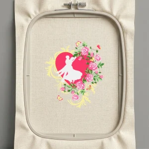 Дизайн машинной вышивки. Роза (Размер 127x144мм). Форматы: DST PES JEF VP3 EXP XXX . Стежков: 26315