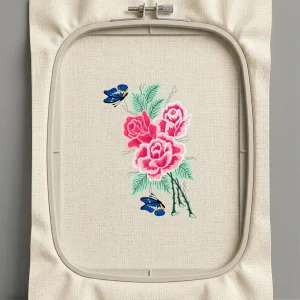 Дизайн машинной вышивки. Роза (Размер 122x178мм). Форматы: DST PES JEF VP3 EXP XXX . Стежков: 45357