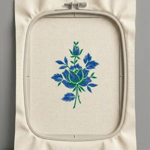 Дизайн машинной вышивки. Роза (Размер 72x101мм). Форматы: DST PES JEF VP3 EXP XXX . Стежков: 5102