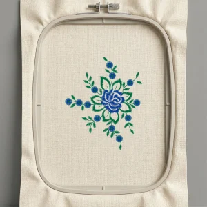 Дизайн машинной вышивки. Роза (Размер 79x96мм). Форматы: DST PES JEF VP3 EXP XXX . Стежков: 4005