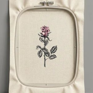 Дизайн машинной вышивки. Роза (Размер 89x175мм). Форматы: DST PES JEF VP3 EXP XXX . Стежков: 24142