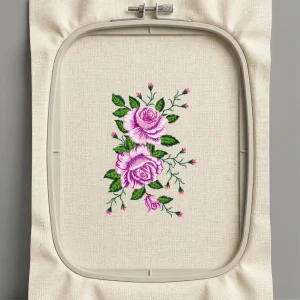 Дизайн машинной вышивки. Роза (Размер 120x174мм). Форматы: DST PES JEF VP3 EXP XXX . Стежков: 33169