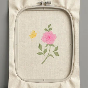 Дизайн машинной вышивки. Роза (Размер 116x150мм). Форматы: DST PES JEF VP3 EXP XXX . Стежков: 5086