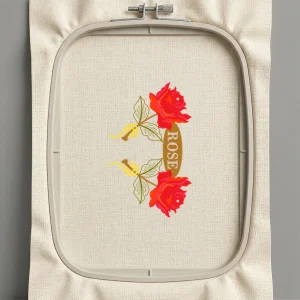 Дизайн машинной вышивки. Роза (Размер 93x150мм). Форматы: DST PES JEF VP3 EXP XXX . Стежков: 17032