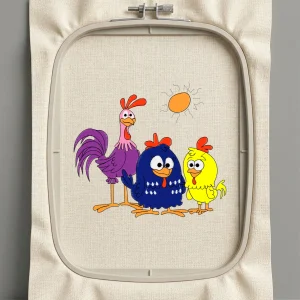 Дизайн машинной вышивки. Птицы (Размер 228x202мм). Форматы: DST PES JEF VP3 EXP XXX . Стежков: 44348