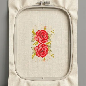 Дизайн машинной вышивки. Роза (Размер 109x176мм). Форматы: DST PES JEF VP3 EXP XXX . Стежков: 23325