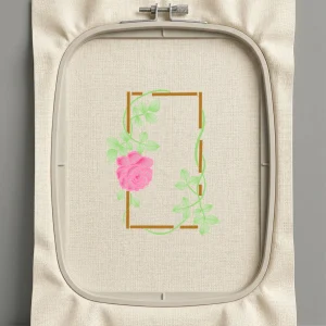 Дизайн машинной вышивки. Роза (Размер 128x166мм). Форматы: DST PES JEF VP3 EXP XXX . Стежков: 18046