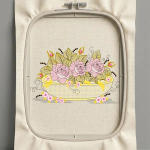 Дизайн машинной вышивки. Роза (Размер 178x113мм). Форматы: DST PES JEF VP3 EXP XXX . Стежков: 34726