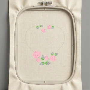 Дизайн машинной вышивки. Роза (Размер 117x120мм). Форматы: DST PES JEF VP3 EXP XXX . Стежков: 9458