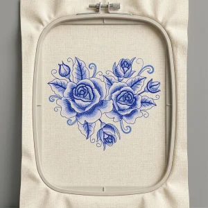 Дизайн машинной вышивки. Роза (Размер 97x81мм). Форматы: DST PES JEF VP3 EXP XXX . Стежков: 11670