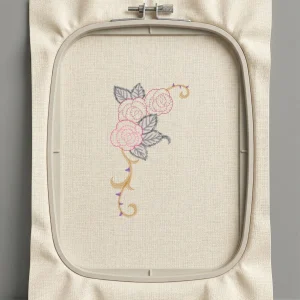 Дизайн машинной вышивки. Роза (Размер 108x183мм). Форматы: DST PES JEF VP3 EXP XXX . Стежков: 10859