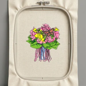 Дизайн машинной вышивки. Роза (Размер 81x91мм). Форматы: DST PES JEF VP3 EXP XXX . Стежков: 20198