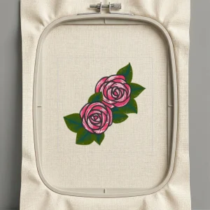 Дизайн машинной вышивки. Роза (Размер 116x116мм). Форматы: DST PES JEF VP3 EXP XXX . Стежков: 21127