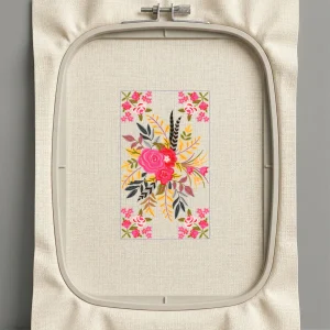 Дизайн машинной вышивки. Роза (Размер 154x255мм). Форматы: DST PES JEF VP3 EXP XXX . Стежков: 43391