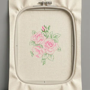 Дизайн машинной вышивки. Роза (Размер 128x163мм). Форматы: DST PES JEF VP3 EXP XXX . Стежков: 6565