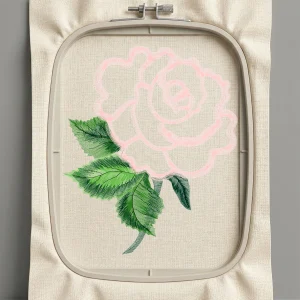 Дизайн машинной вышивки. Роза (Размер 126x151мм). Форматы: DST PES JEF VP3 EXP XXX . Стежков: 13150