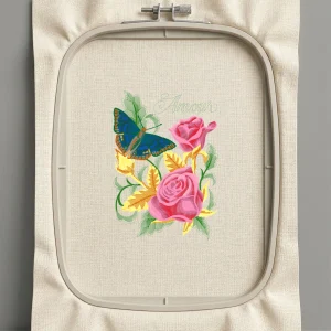 Дизайн машинной вышивки. Роза (Размер 175x247мм). Форматы: DST PES JEF VP3 EXP XXX . Стежков: 100808