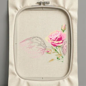 Дизайн машинной вышивки. Роза (Размер 242x195мм). Форматы: DST PES JEF VP3 EXP XXX . Стежков: 33358