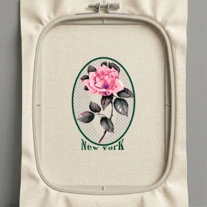 Дизайн машинной вышивки. Роза (Размер 122x178мм). Форматы: DST PES JEF VP3 EXP XXX . Стежков: 50327