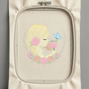 Дизайн машинной вышивки. Роза (Размер 179x169мм). Форматы: DST PES JEF VP3 EXP XXX . Стежков: 21914