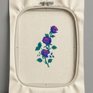 Дизайн машинной вышивки. Роза (Размер 93x170мм). Форматы: DST PES JEF VP3 EXP XXX . Стежков: 8500