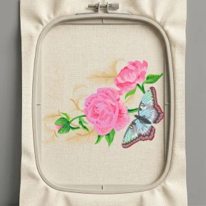 Дизайн машинной вышивки. Роза (Размер 245x180мм). Форматы: DST PES JEF VP3 EXP XXX . Стежков: 74699