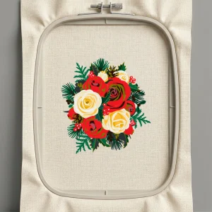 Дизайн машинной вышивки. Роза (Размер 124x132мм). Форматы: DST PES JEF VP3 EXP XXX . Стежков: 52812