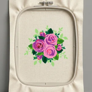 Дизайн машинной вышивки. Роза (Размер 99x93мм). Форматы: DST PES JEF VP3 EXP XXX . Стежков: 27172