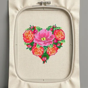 Дизайн машинной вышивки. Роза (Размер 148x137мм). Форматы: DST PES JEF VP3 EXP XXX . Стежков: 63535