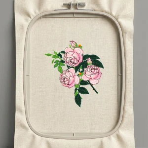 Дизайн машинной вышивки. Роза (Размер 119x133мм). Форматы: DST PES JEF VP3 EXP XXX . Стежков: 30220