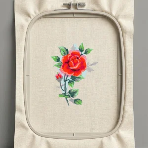 Дизайн машинной вышивки. Роза (Размер 70x98мм). Форматы: DST PES JEF VP3 EXP XXX . Стежков: 11230