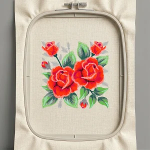 Дизайн машинной вышивки. Роза (Размер 97x96мм). Форматы: DST PES JEF VP3 EXP XXX . Стежков: 23539