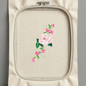 Дизайн машинной вышивки. Роза (Размер 77x130мм). Форматы: DST PES JEF VP3 EXP XXX . Стежков: 10931