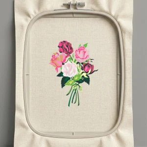 Дизайн машинной вышивки. Роза (Размер 118x158мм). Форматы: DST PES JEF VP3 EXP XXX . Стежков: 31171