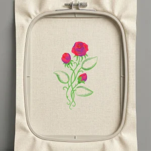 Дизайн машинной вышивки. Роза (Размер 175x270мм). Форматы: DST PES JEF VP3 EXP XXX . Стежков: 35652