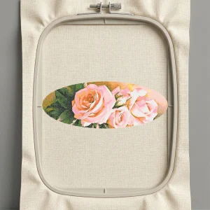 Дизайн машинной вышивки. Роза (Размер 694x259мм). Форматы: DST PES JEF VP3 EXP XXX . Стежков: 375009