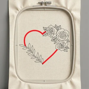 Дизайн машинной вышивки. Роза (Размер 96x76мм). Форматы: DST PES JEF VP3 EXP XXX . Стежков: 5171