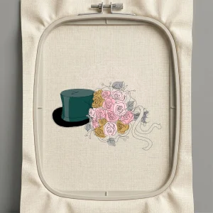 Дизайн машинной вышивки. Роза (Размер 222x195мм). Форматы: DST PES JEF VP3 EXP XXX . Стежков: 42701