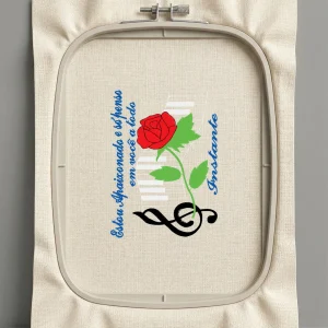 Дизайн машинной вышивки. Роза (Размер 127x176мм). Форматы: DST PES JEF VP3 EXP XXX . Стежков: 26997