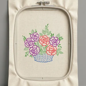 Дизайн машинной вышивки. Роза (Размер 189x177мм). Форматы: DST PES JEF VP3 EXP XXX . Стежков: 16792