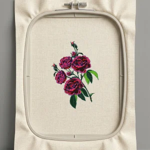 Дизайн машинной вышивки. Роза (Размер 94x135мм). Форматы: DST PES JEF VP3 EXP XXX . Стежков: 26980