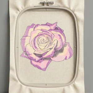 Дизайн машинной вышивки. Роза (Размер 89x82мм). Форматы: DST PES JEF VP3 EXP XXX . Стежков: 19092