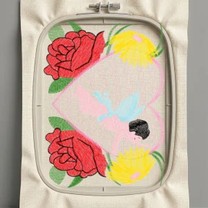 Дизайн машинной вышивки. Роза (Размер 128x178мм). Форматы: DST PES JEF VP3 EXP XXX . Стежков: 35443