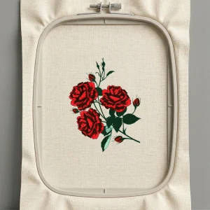 Дизайн машинной вышивки. Роза (Размер 99x130мм). Форматы: DST PES JEF VP3 EXP XXX . Стежков: 27560