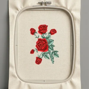 Дизайн машинной вышивки. Роза (Размер 130x178мм). Форматы: DST PES JEF VP3 EXP XXX . Стежков: 34157