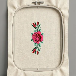 Дизайн машинной вышивки. Роза (Размер 78x180мм). Форматы: DST PES JEF VP3 EXP XXX . Стежков: 28919